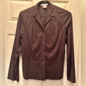 Max Studio Faux Suede Jacket Size Large